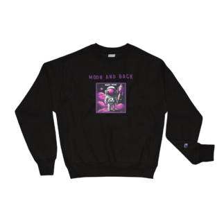 Mens "Moon & Back" Graphic Text Champion Sweatshirt - WavyWear