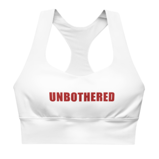 Wavy Wear "Unbothered" White Sports Bra